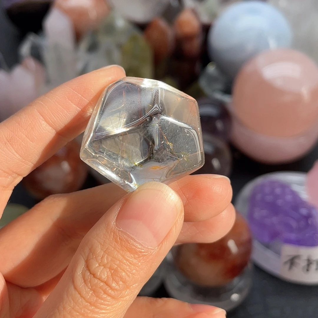 珠宝半成品水晶未镶嵌79金发晶随行福利放漏