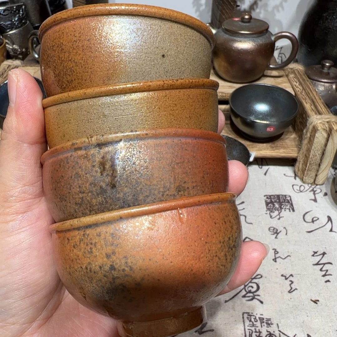 壶波***茶建水紫陶白泥柴烧壶