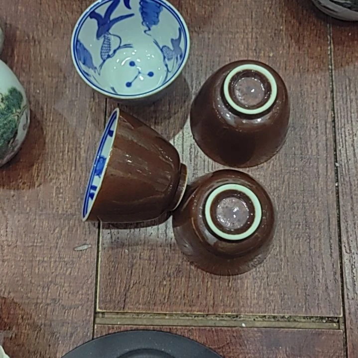 瓷景德镇二杠杯四个