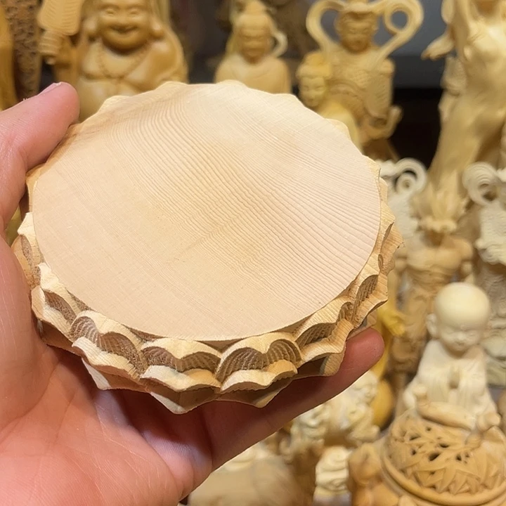 黄杨木瑕疵莲花座