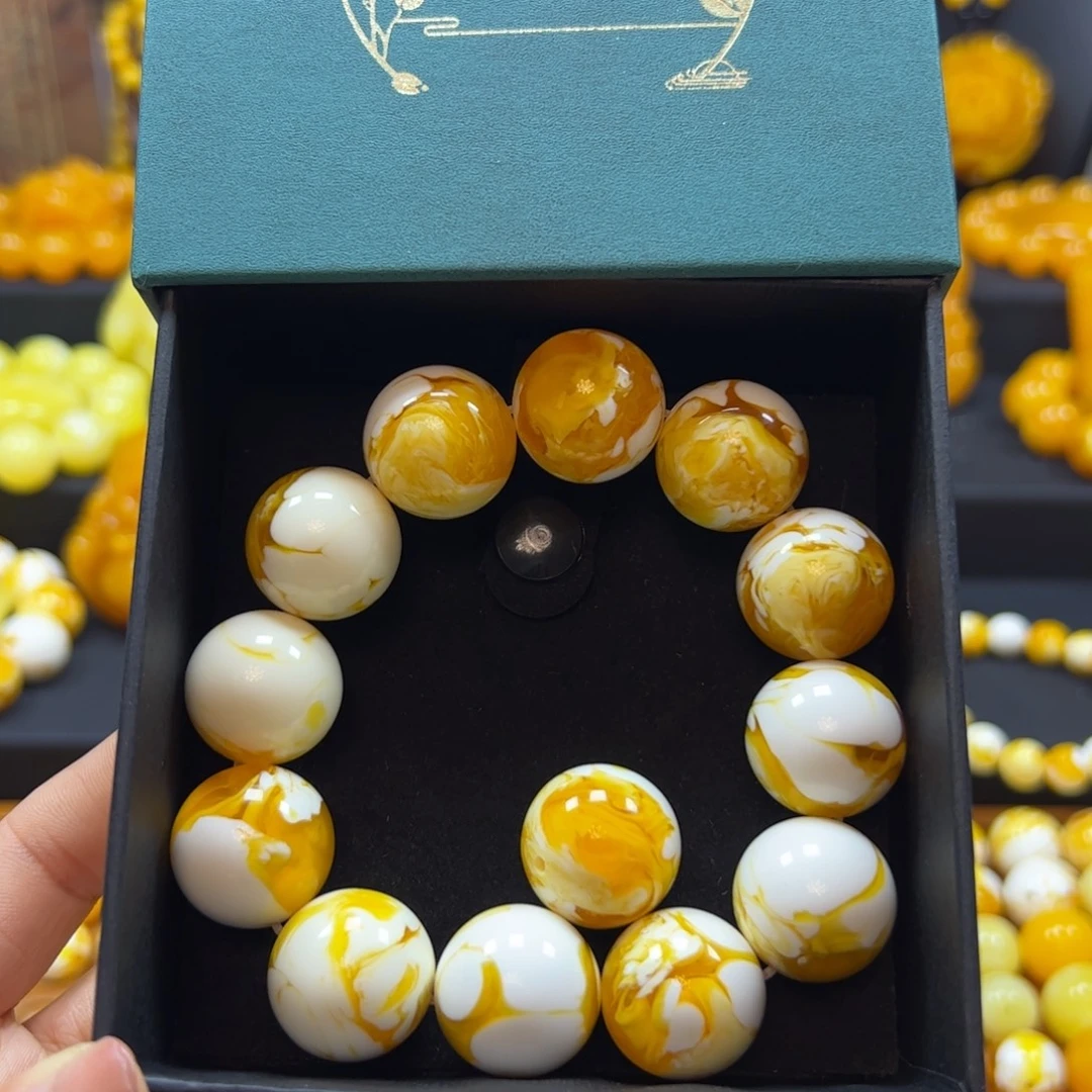 诚***桥瓷白金花手串一条卡20