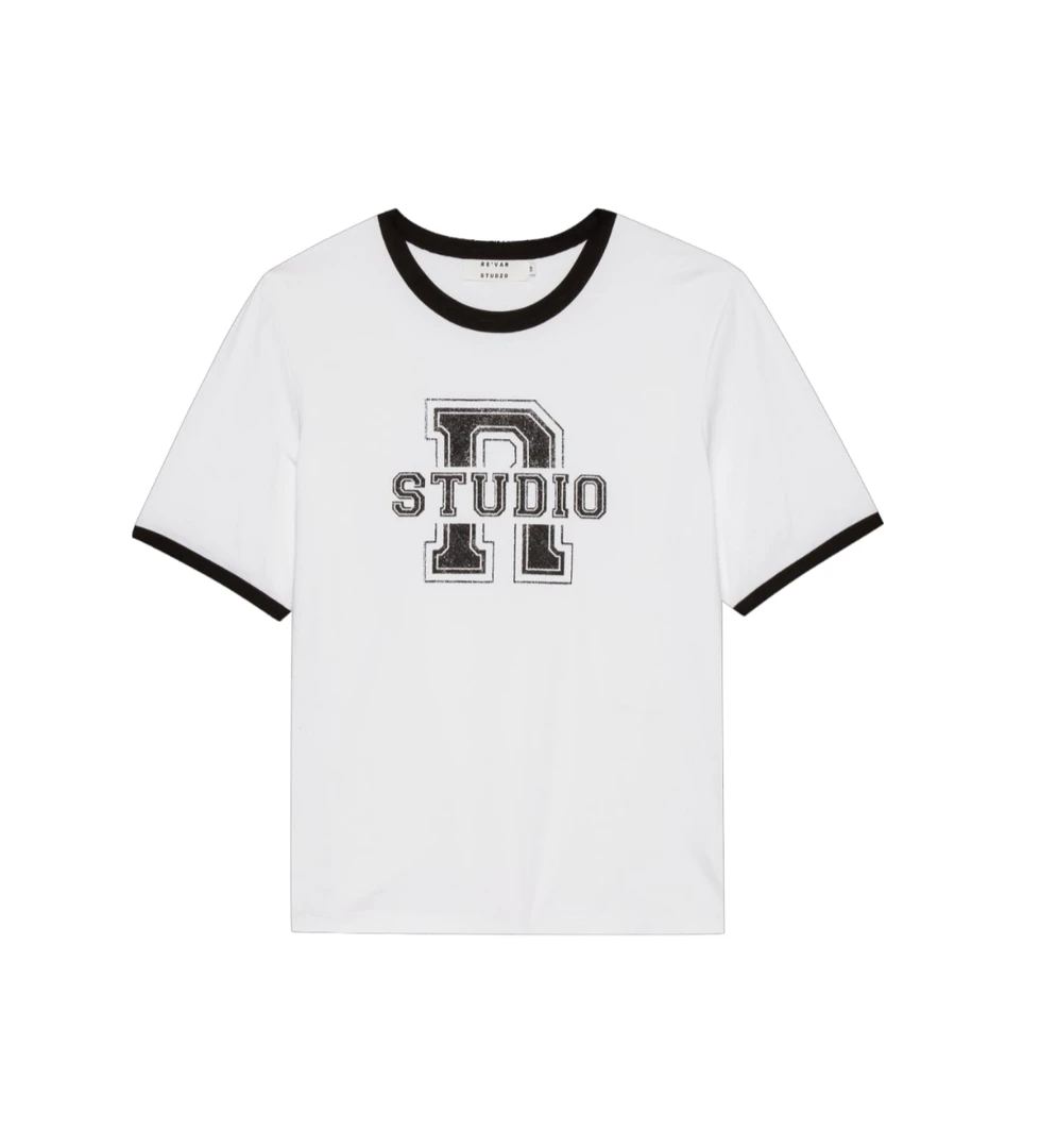 revan设计师品牌 春夏福福 白色字母T恤 ganjue买手店