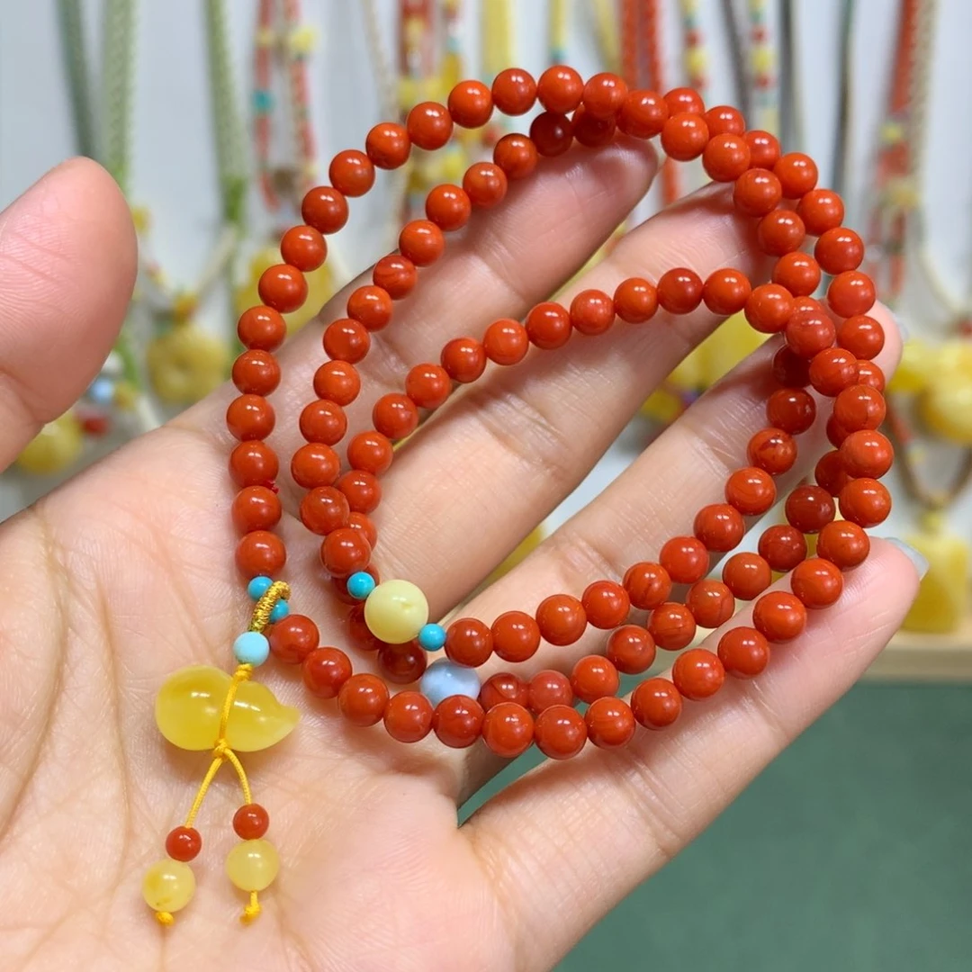 南红玛瑙手链未镶嵌5mm尺寸