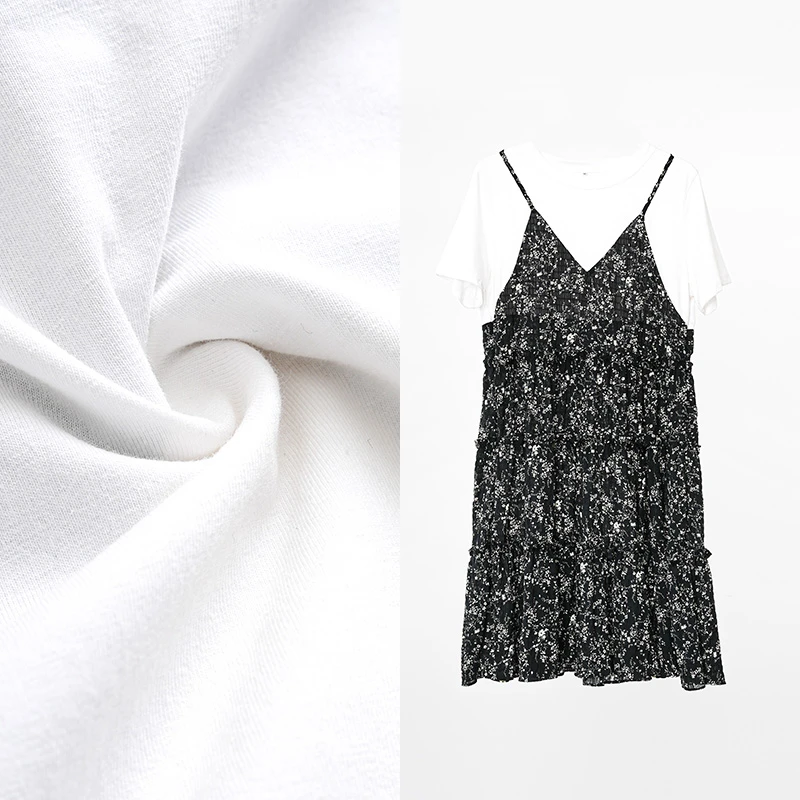 2025新款夏季时尚潮流圆领短袖吊带碎花宽松显瘦连衣裙74U0441