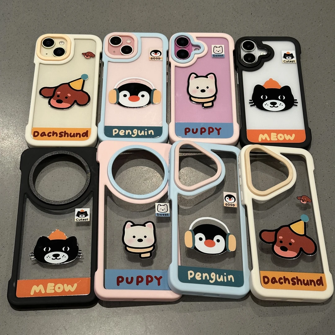 欧克里里企鹅西高地适用苹果16promax无边框14/15手机壳华为小米