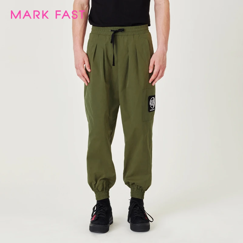 MARKFAST秀场同款设计师品牌橄榄绿休闲长裤男秋M1CFM52530