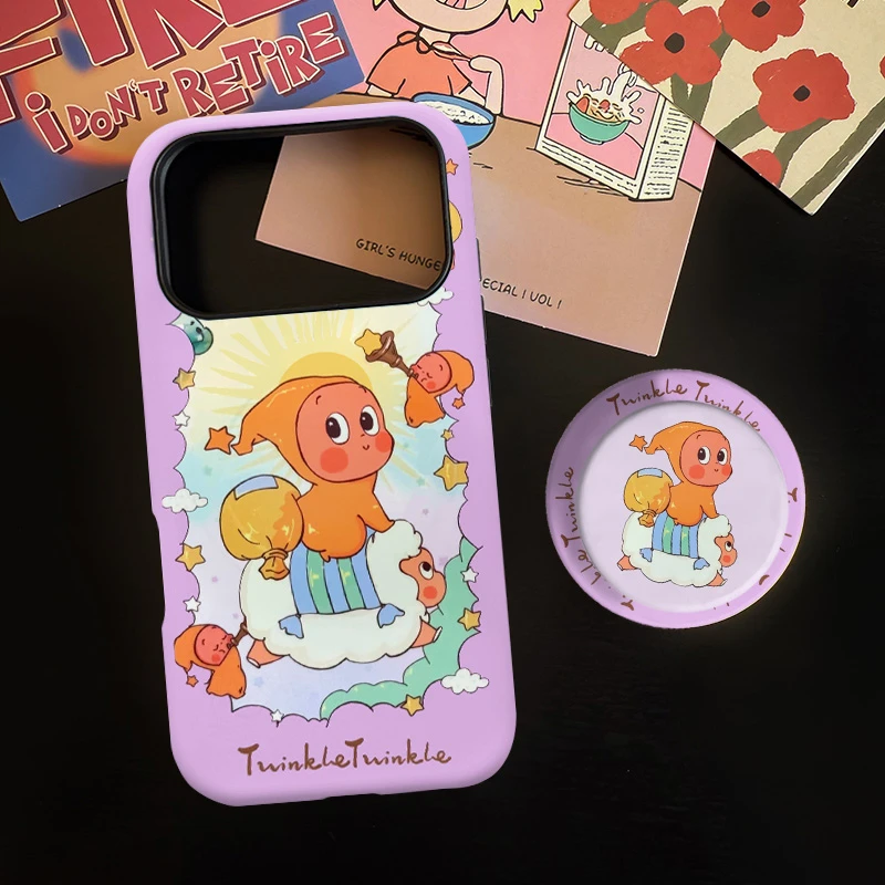 香芋紫星星人磁吸菲林二合一适用苹果17/16promax手机壳华为小米
