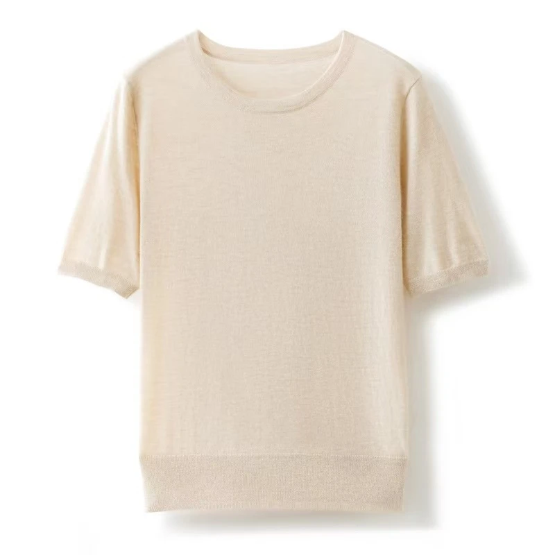 【羊绒精纺】康赛妮100%纯山羊绒68支精纺短袖