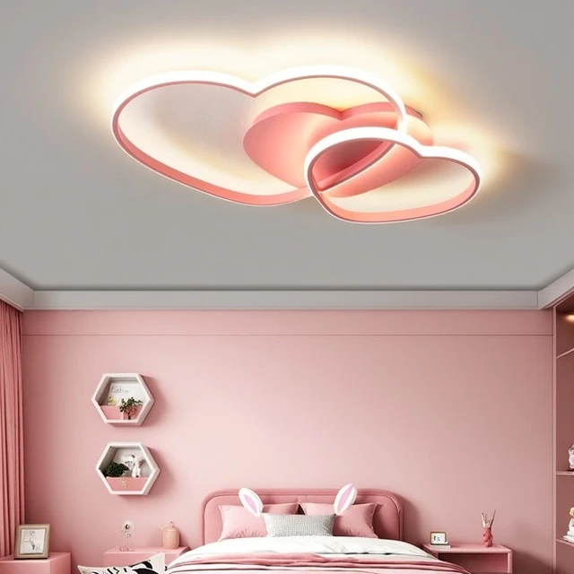 欧普照明卧室灯led吸顶灯主卧婚房儿童房间温馨浪漫2025新款爱心