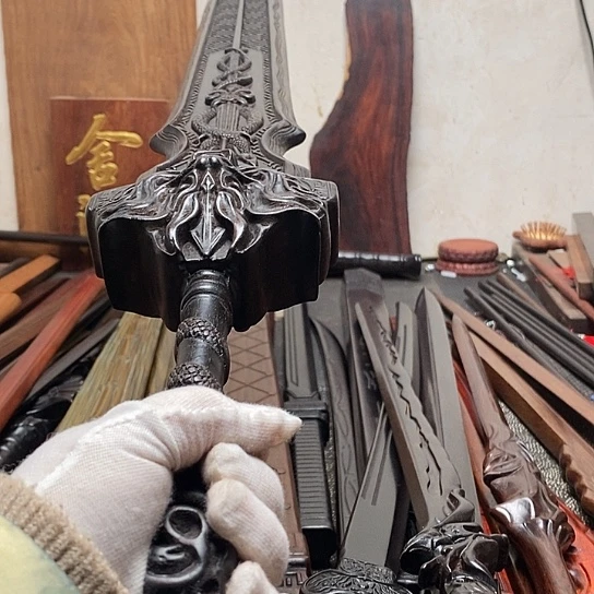 血檀木做旧80长龙泉