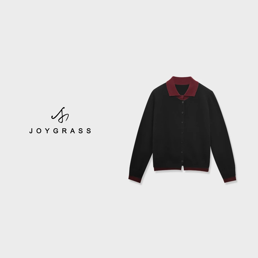JOYGRASS(乔伊)100%羊毛假两件秋冬针织衫Z-03637