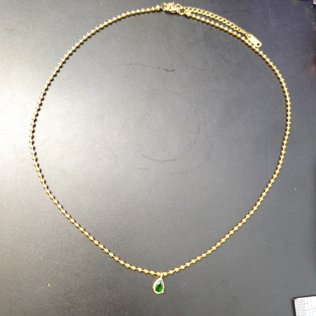 铜合金项链 布拉德·皮特Brad Pitt同款叠戴项链金色黑桃牌项圈款.