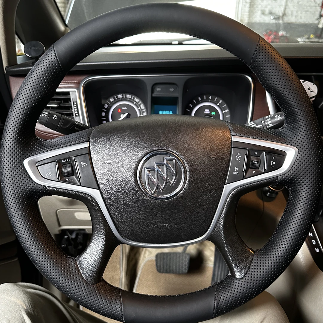 适用于别克GL8胖头鱼25S专车专用手缝全包把套抗菌纳帕皮方向盘套