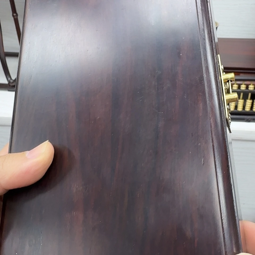 大***青木大叶紫檀长25翻盖盒子