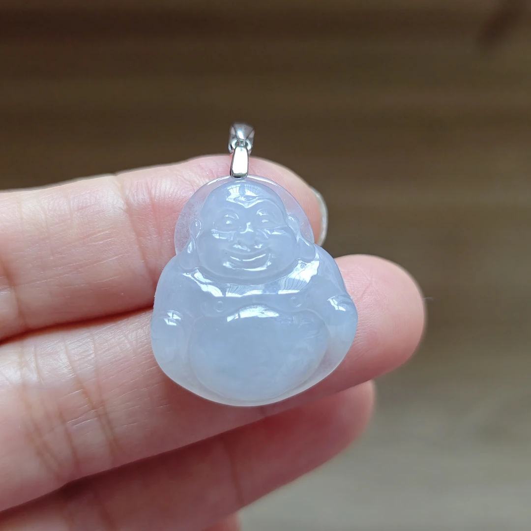 天然缅甸翡翠A货佛公挂件尺寸24.9*21.7*6.7