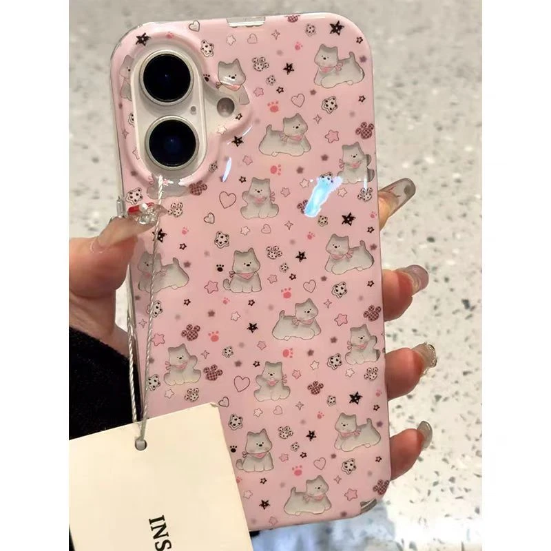 西高地爱心星星大孔太空壳适用iphone16/15pro苹果14防摔13全包12