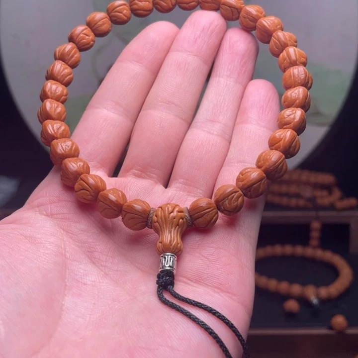 十****手串桃核10玉龙脊手持