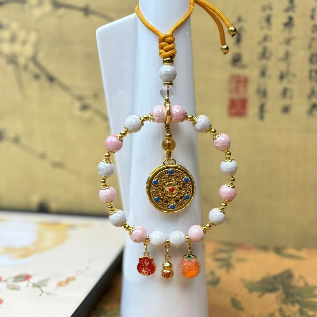 DG-1279-香灰琉璃五福圆满挂件车挂件摆件