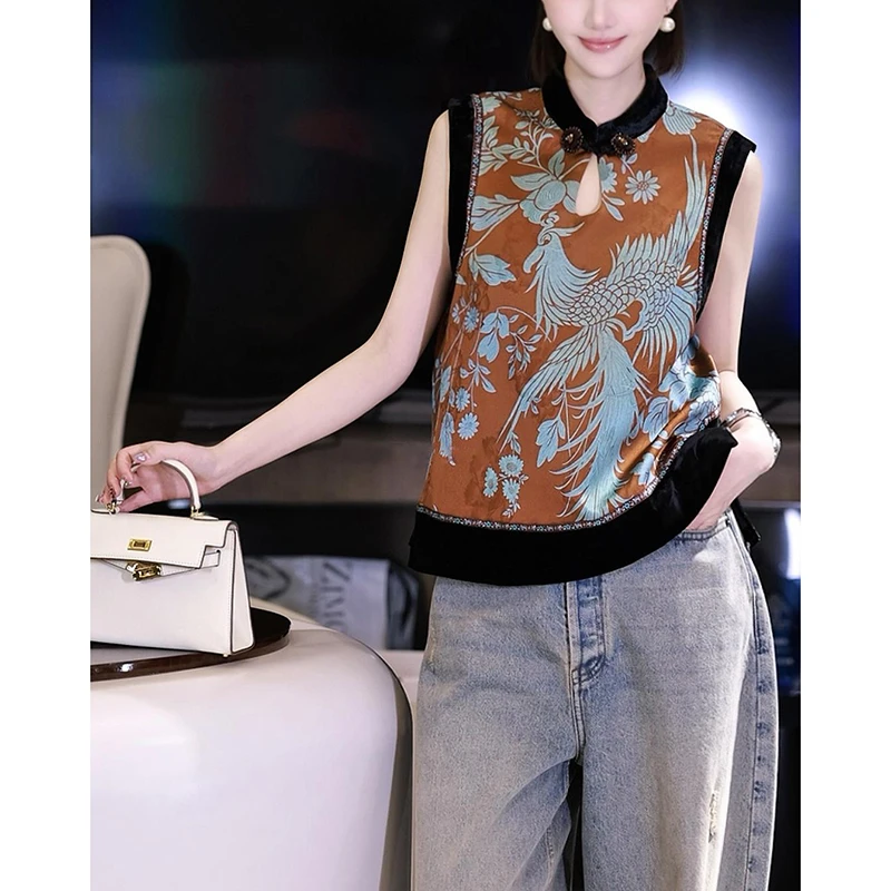 新中式国风女装知性风上衣2025早秋新款高级感老钱风改良唐装马甲