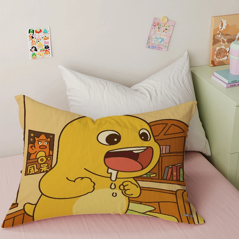 软萌奶龙枕头套可爱卡通双面印花枕套定制同款儿童房间宿舍枕芯套