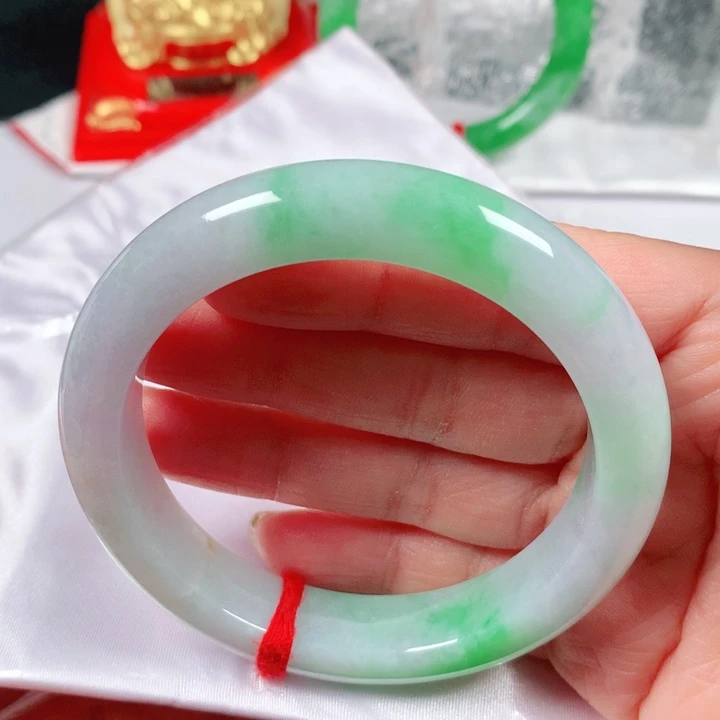 未镶嵌手镯翡翠  编号51848 正圈58+