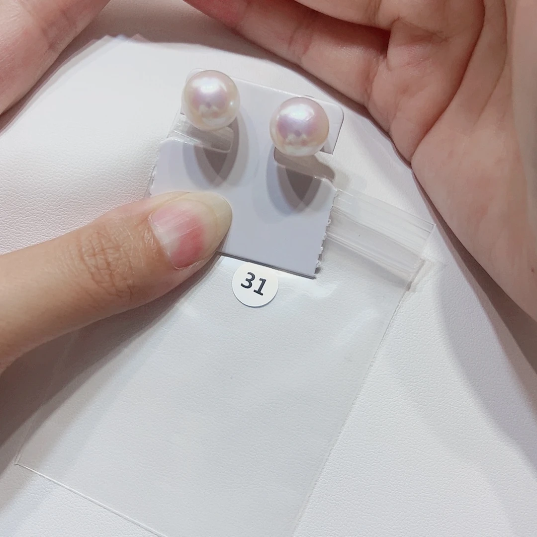 银S925镶嵌耳饰淡水珍珠