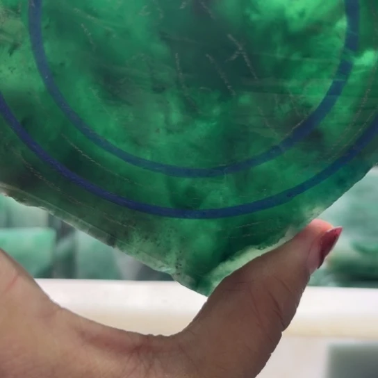 *****定制石英质玉（非洲翠）非洲翠手镯板材定制