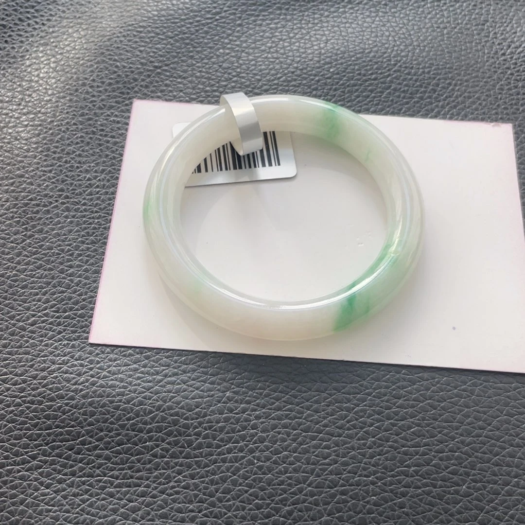 翡翠未镶嵌手镯23号50圆条w