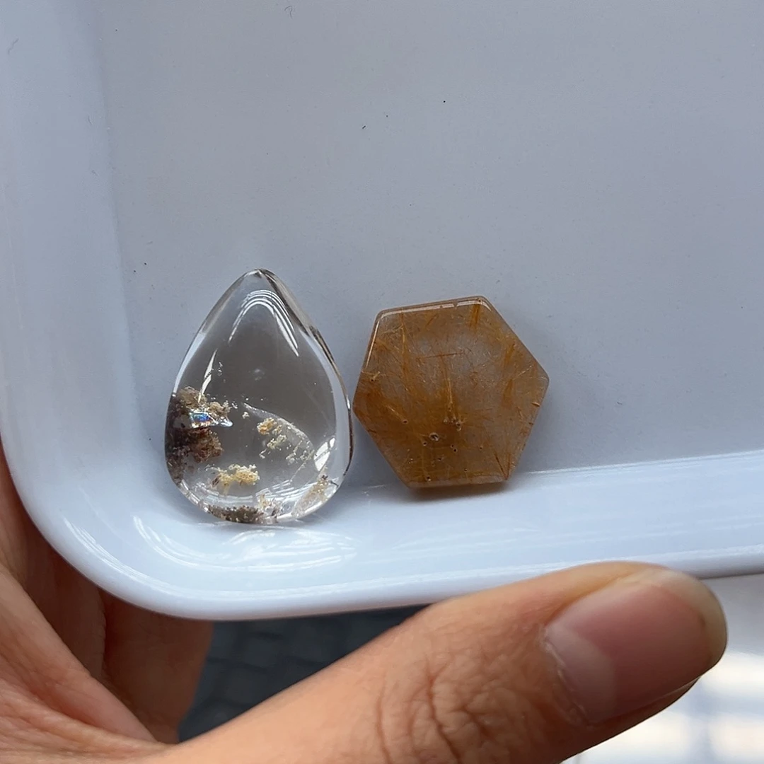 未镶嵌珠宝半成品水晶82幽灵水滴