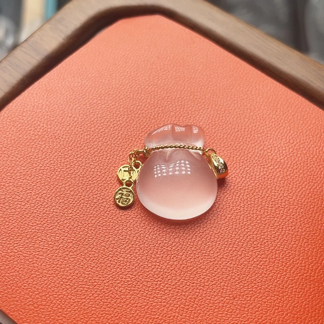 二***登石英质玉银S925镶嵌吊坠(赠链)