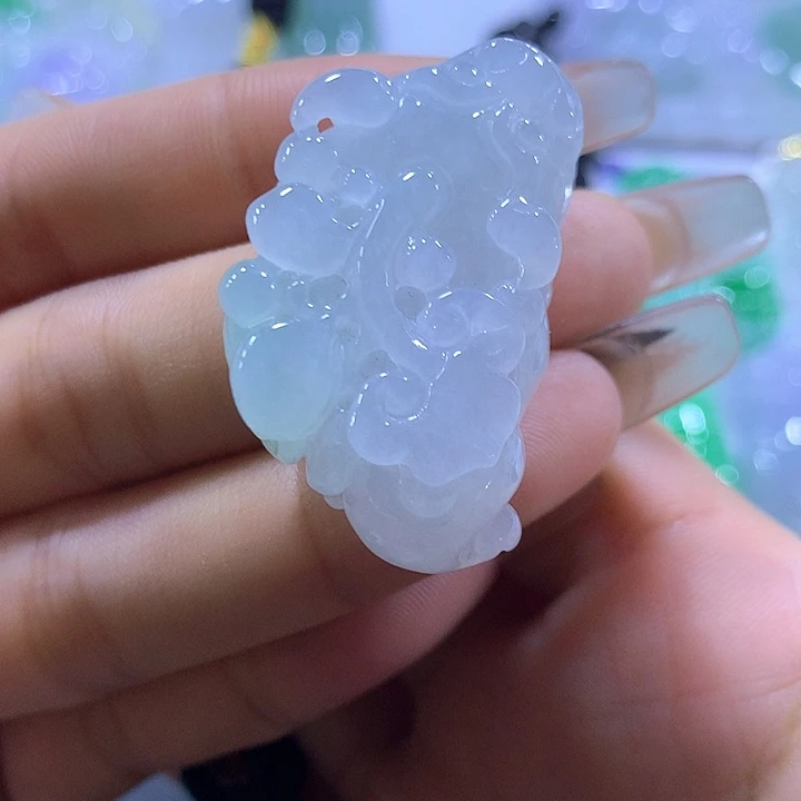 颈饰未镶嵌翡翠天然翡翠A货吊坠