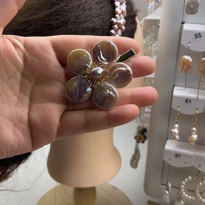 发夹淡水珍珠未镶嵌