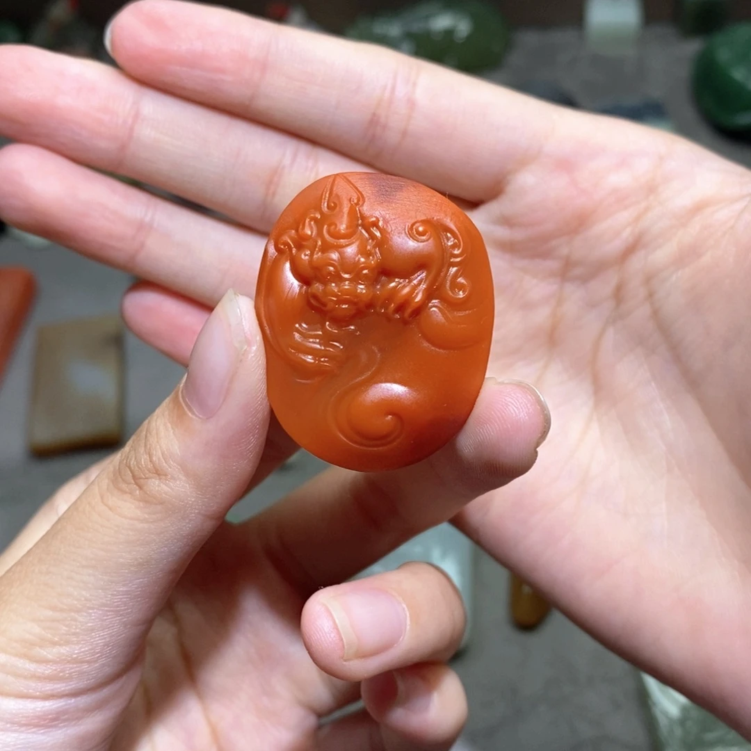 玛瑙/玉髓颈饰未镶嵌临**風南红玛瑙定制