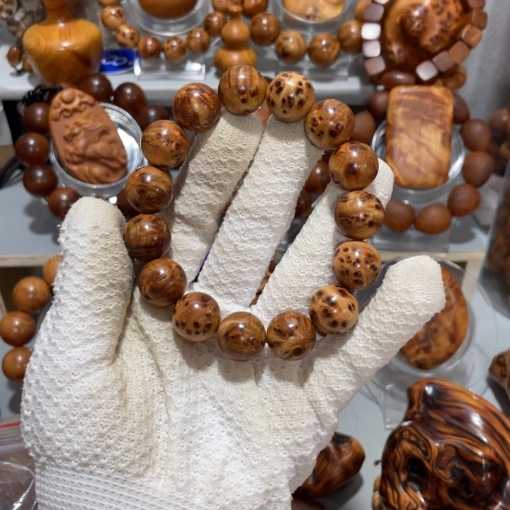 柏木太行崖柏陈华满瘤疤1.5手串，高密度