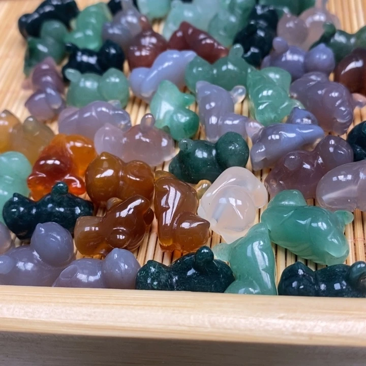 玛瑙/玉髓未镶嵌颈饰拍1发3个猫