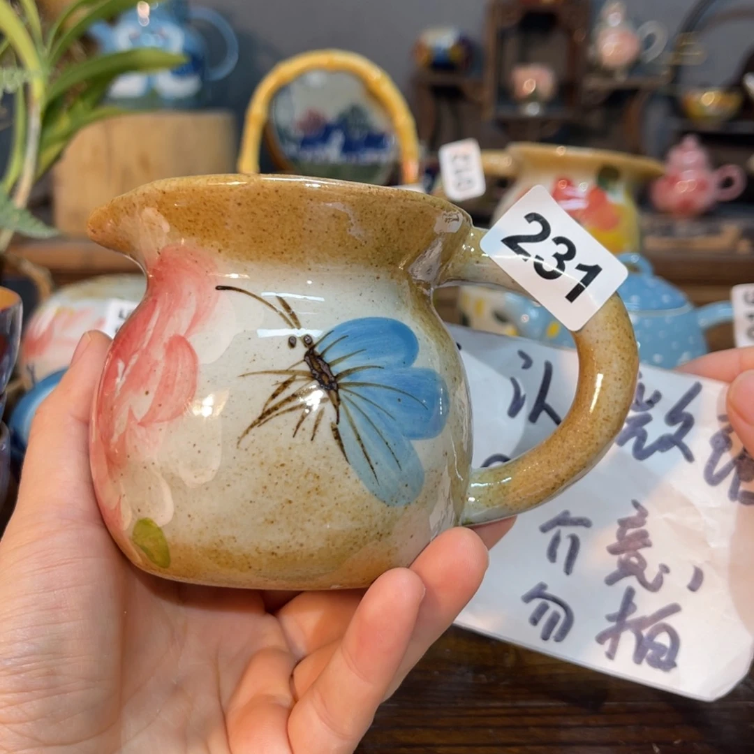 壶素浅陶瓷手工手绘