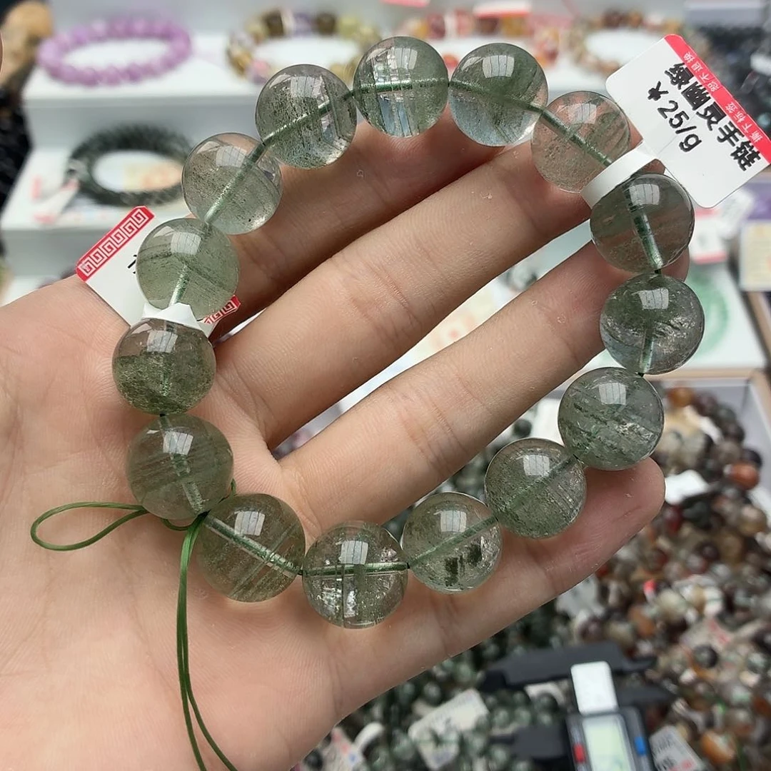 水晶手链未镶嵌H370绿幽灵14.9m