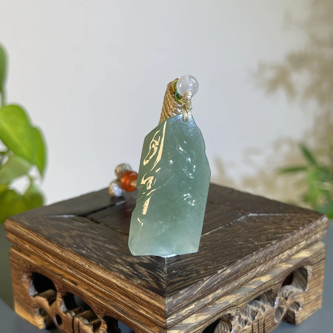 JXA16-017 精品天然翡翠A货原石吊坠