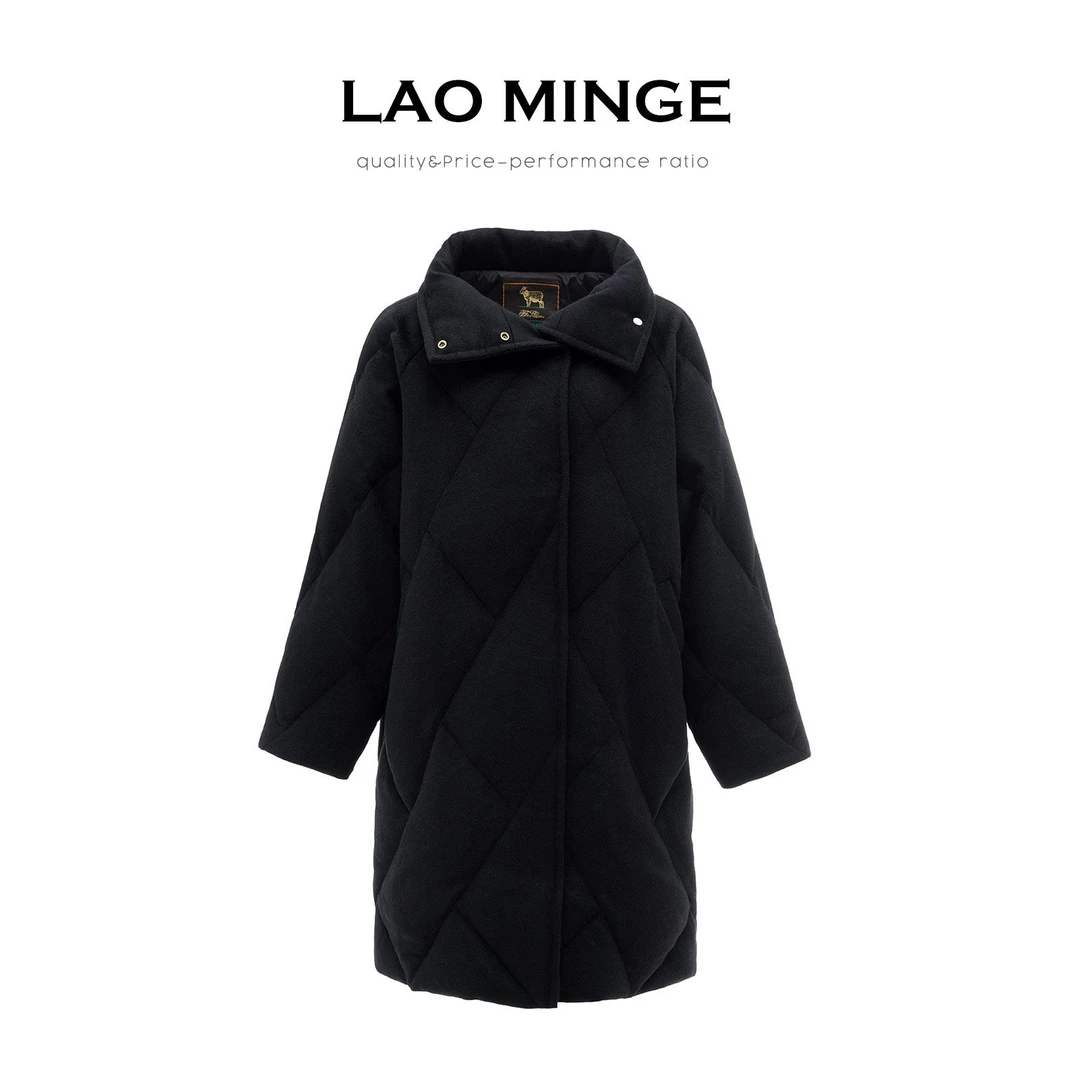 老敏哥 【95鹅绒100羊毛】加厚外套冬季保暖长款羽绒服W52508520