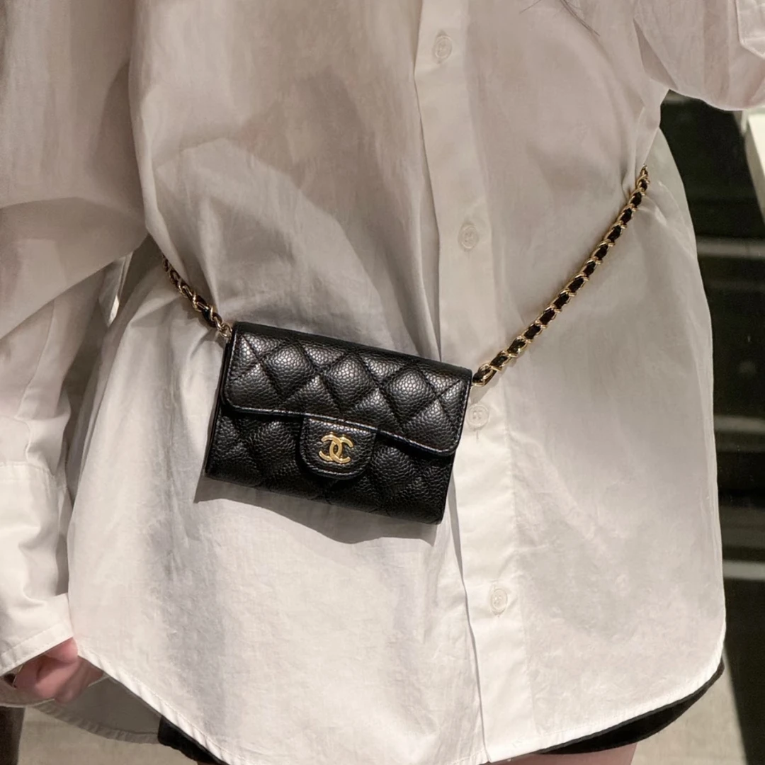 未使用 Chanel/香奈儿 【好物榜单】CF黑金钱包全套（赠diy链条）
