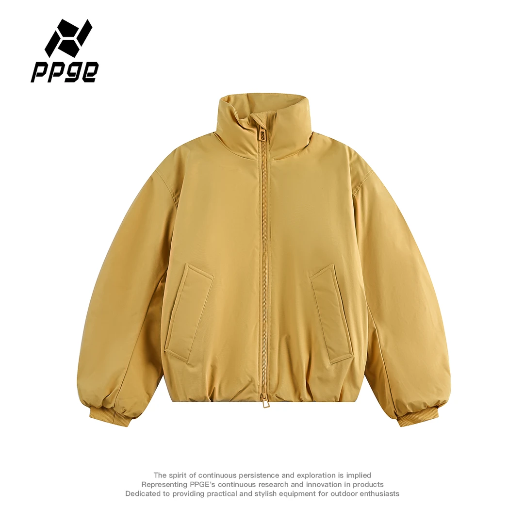 【加厚抗冻+防风防水+男女同款】ppge秋冬潮流百搭立领休闲棉服外套