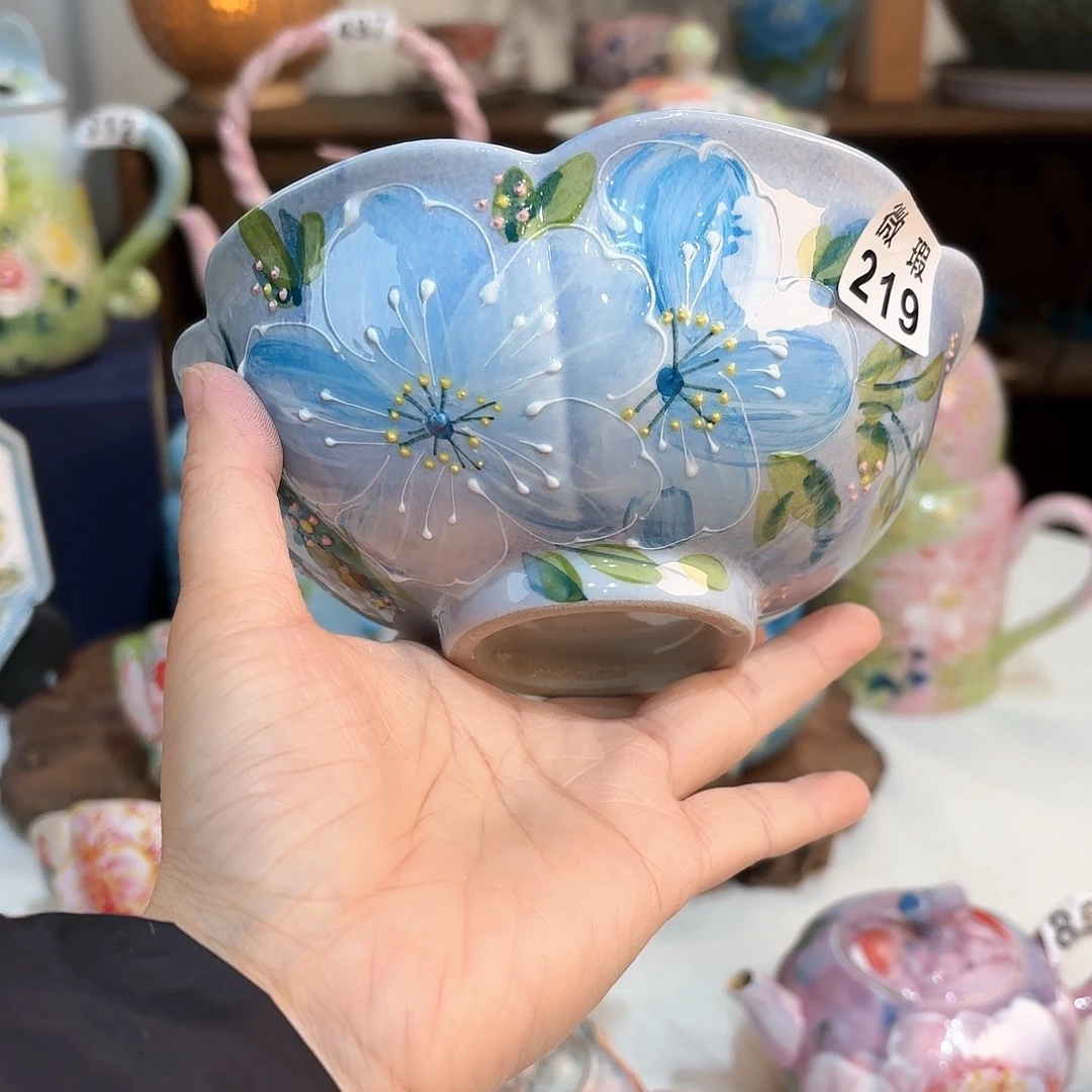 景德镇手绘高温釉下彩陶瓷茶具