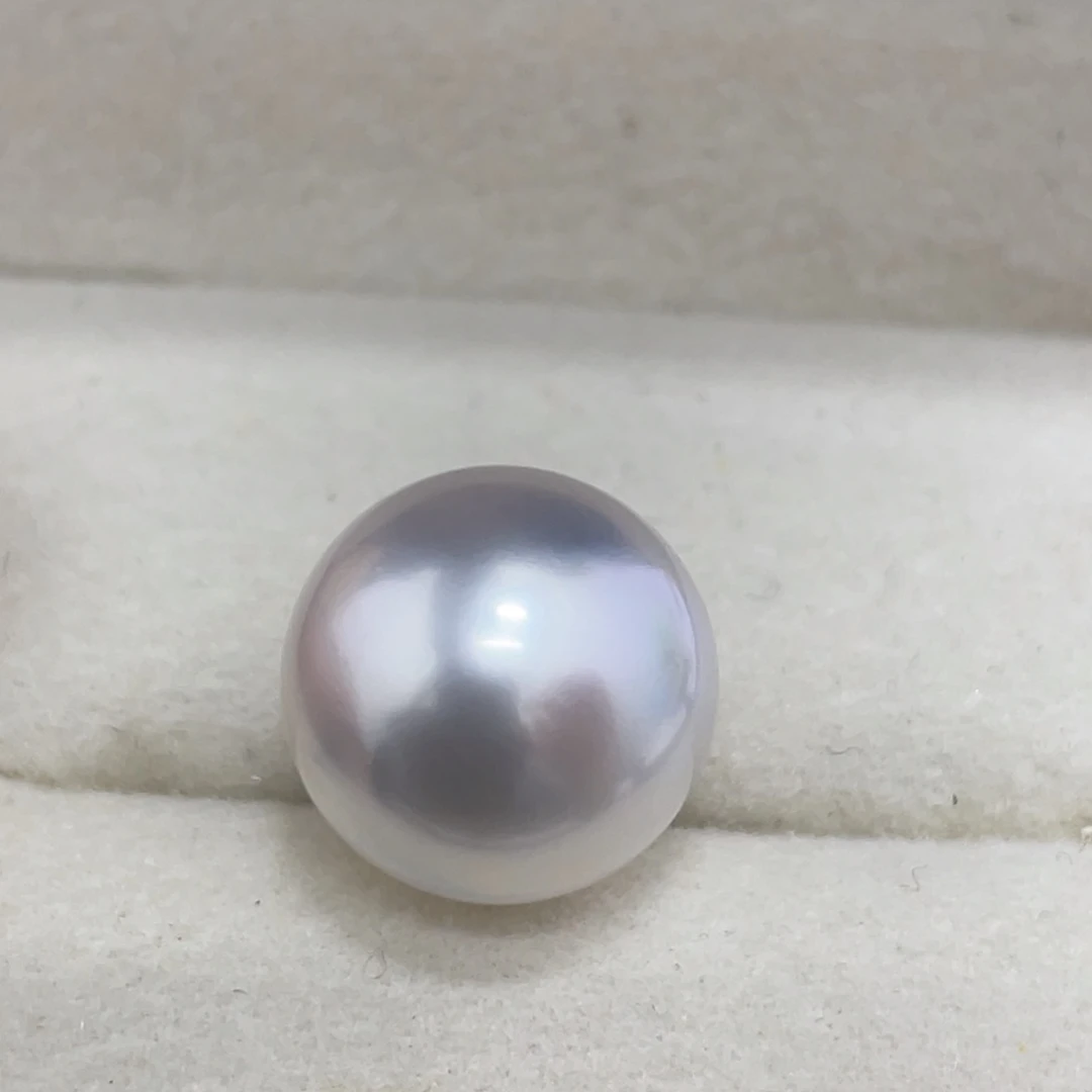 海水珍珠裸珠12.6mm正圆冷光澳白
