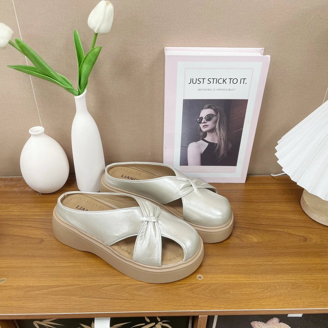 8899金厚底包头拖鞋玛丽珍2025夏季新款外穿时尚百搭休闲软底防滑