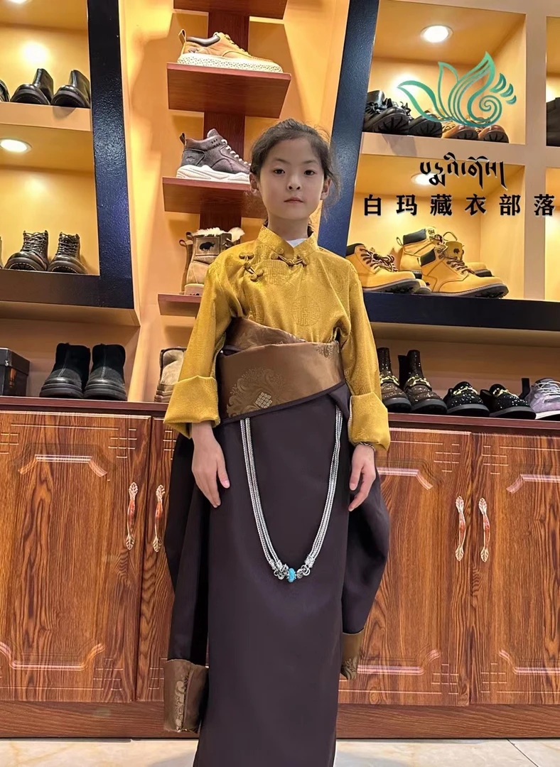 儿童藏服天麻藏袍➕衬衣两件套