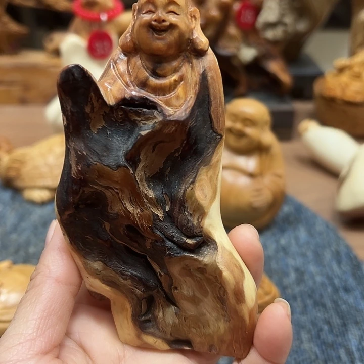 柏木太行崖柏手把摆件