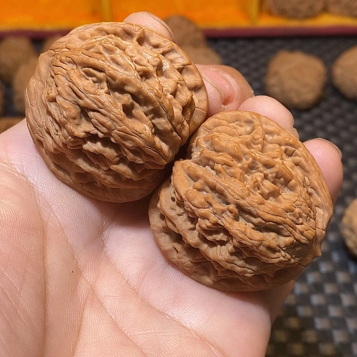 7***D吊坠文玩核桃43尺，麦穗虎头