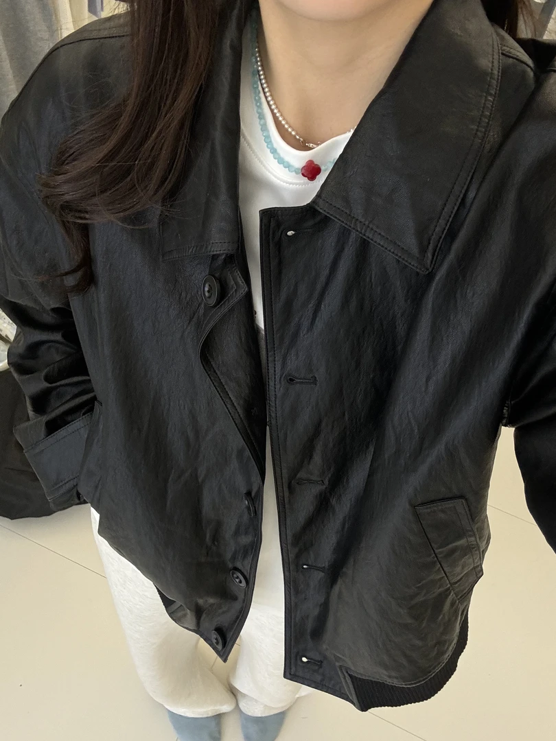 lilifushi-春款皮衣外套超级软推荐