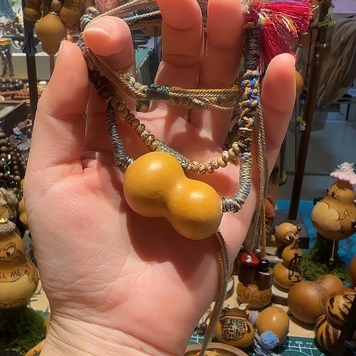 木质类藏风葫芦项链新中式
