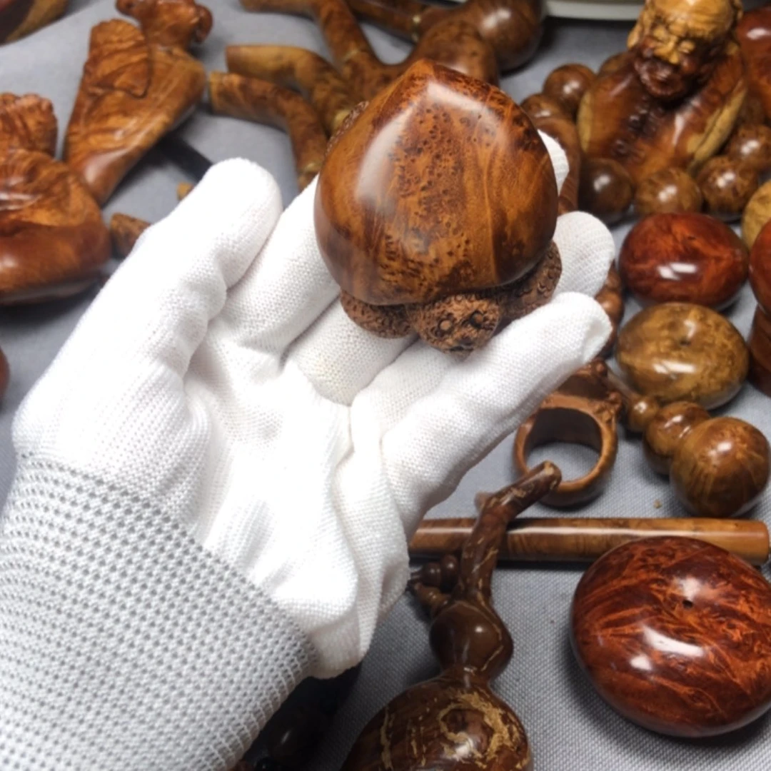 【闪购商品】木麻梨疙瘩火琉璃手把件